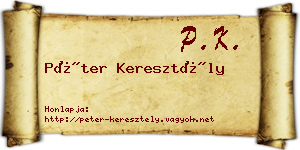 Péter Keresztély névjegykártya